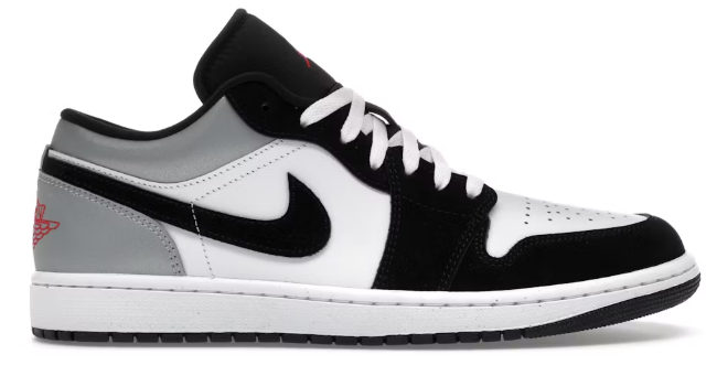 Jordan 1 Low SE White Fire Red Black Matte Silver SZ 10 MISSING LID