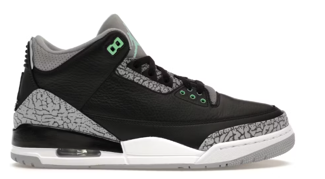 Jordan 3 Retro Green Glow SZ 9.5