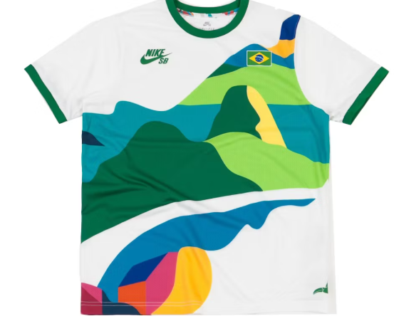 Nike SB x Parra Brazil Federation Kit Crew Jersey (Asia Sizing) White/Clover SZ L