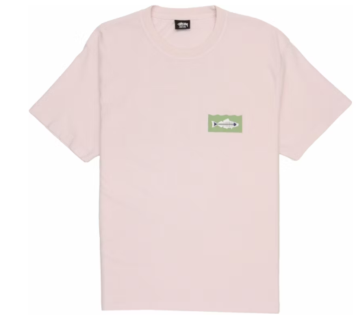 Stussy Heal The Bay Ocean Pigment Dyed Tee Blush SZ L