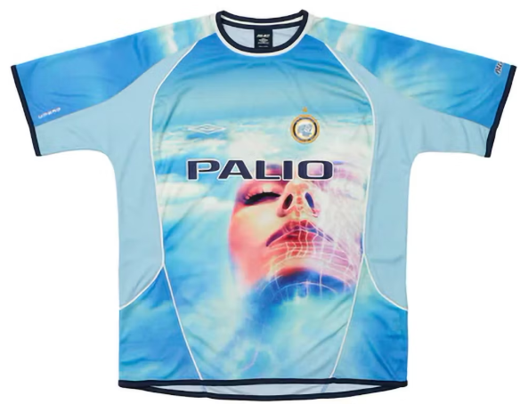 Palace x Umbro Away Shirt Dream Sky SZ L DEFECT