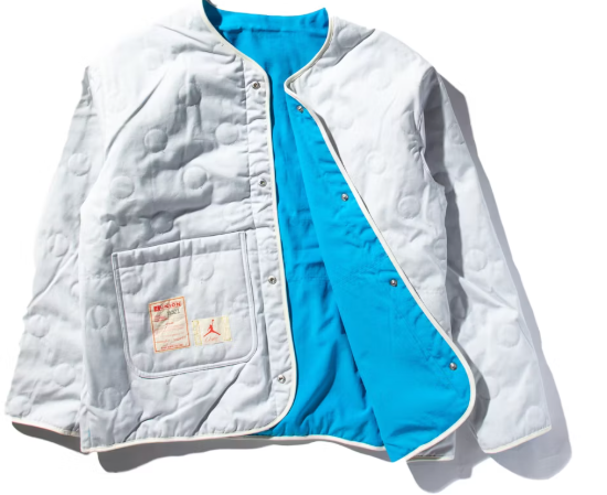 Jordan x Union M J LINER Jacket Equator Blue/Photon Dust SZ M DEFECT