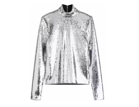 Men's Rabanne H&M Sequined Shirt Silver Sz S