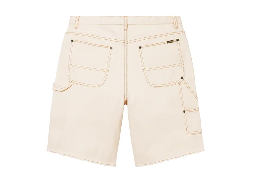 Supreme Cutoff Denim Painter Short 'Natural' Sz 30