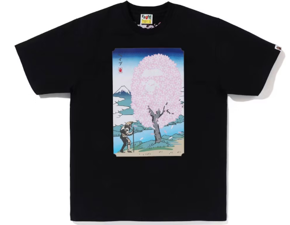 BAPE Sakura Tee (SS23) Black SZ L
