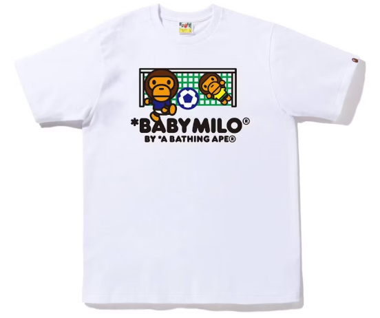 BAPE Baby Milo Soccer Tee White SZ L