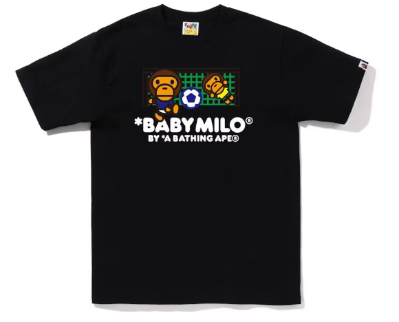 BAPE Baby Milo Soccer Tee Black SZ XL