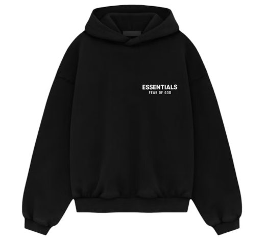 Fear of God Essentials Kids Fleece Hoodie (FW24) Black SZ 4/5