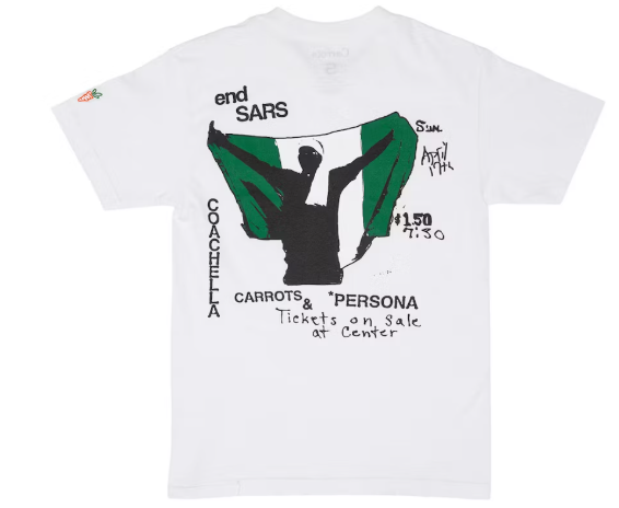 DropX™ Exclusive: Maxo Kream x Carrots x Coachella End SARS Tee White SZ L