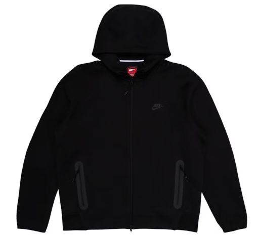 Nike Sportswear Tech Fleece Windrunner Full-Zip Hoodie Black/Black SZ SMALL