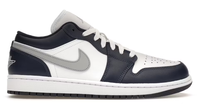 Jordan 1 Low Wolf Grey Midnight Navy SZ 7.5 MISSING LID