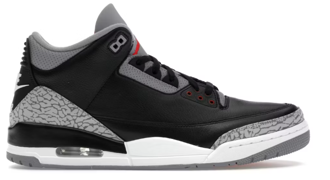 Jordan 3 Retro OG Black Cement (2024) SZ 8.5 MISSING LID