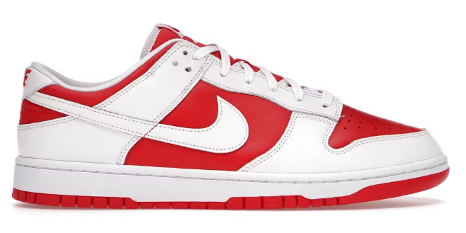 Nike Dunk Low Championship Red SZ 10 YELLOWING