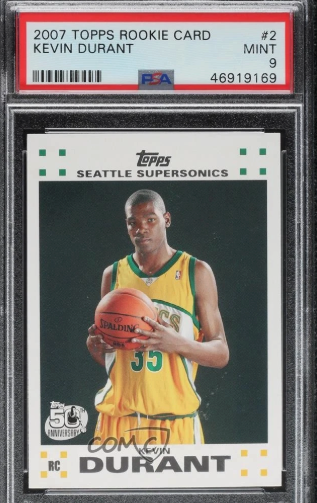 2007 Topps Rookie Card Kevin Durant PSA 9