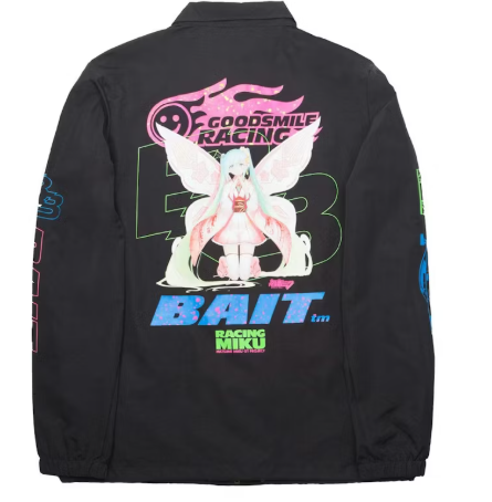 BAIT x Goodsmile Racing Miku Coaches Jacket Black SZ XXL DEFECT