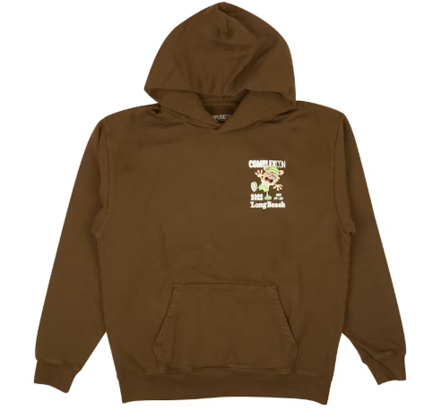 ComplexCon x Verdy Brown Chest Logo Graphic Hoodie Brown SZ S