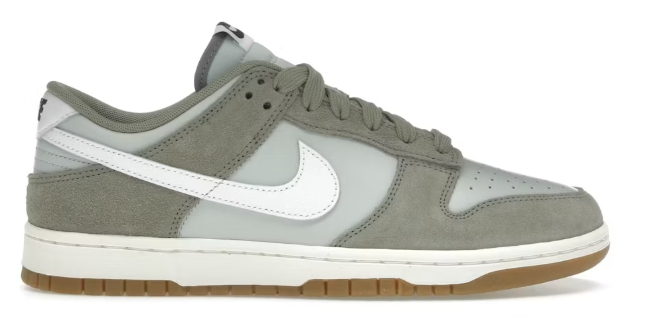 Nike Dunk Low Retro SE Light Silver Light Army Sail White SZ 9.5