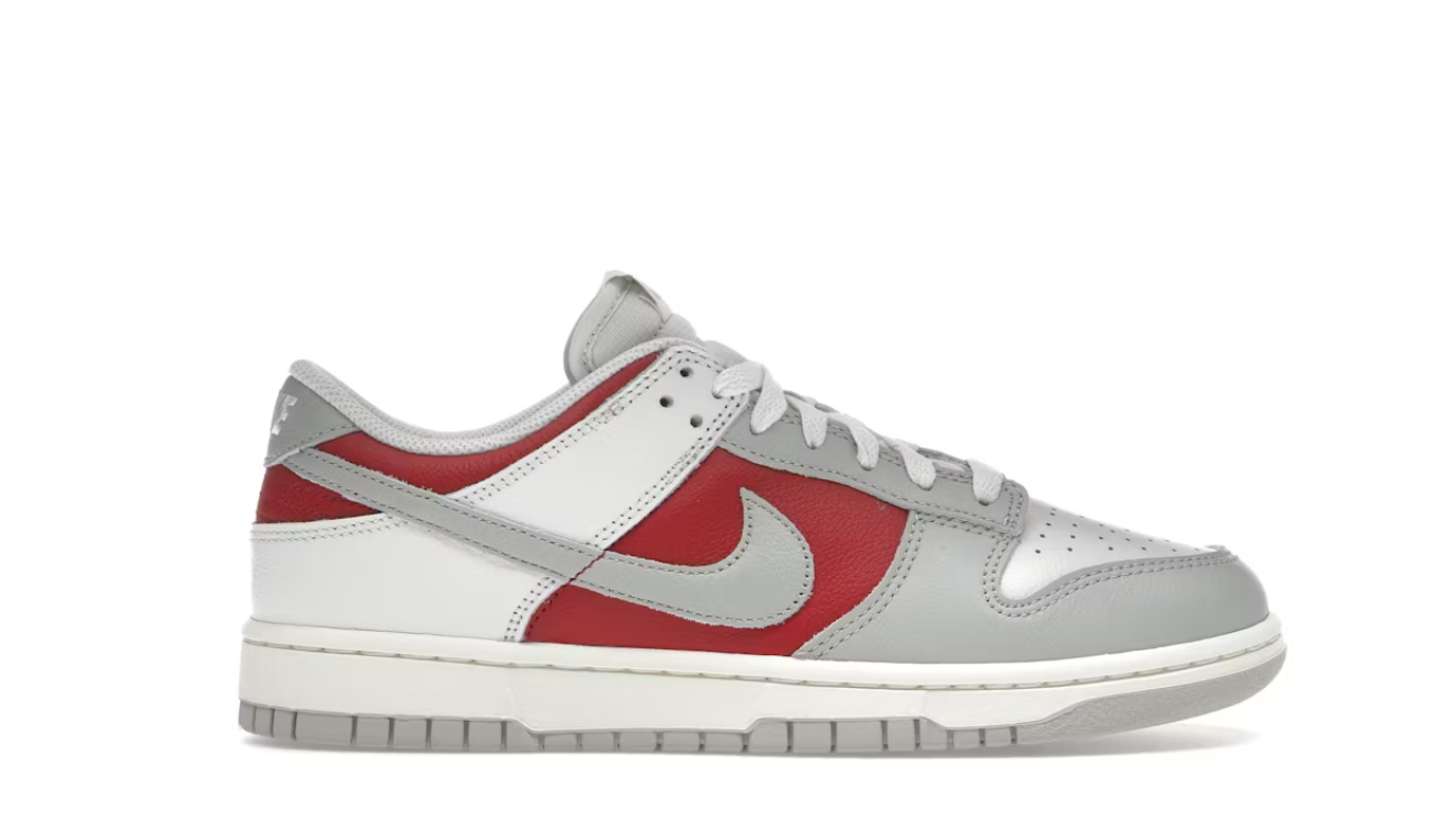 Sz 8 Nike Dunk Low Retro 'Light Iron Ore Gym Red'