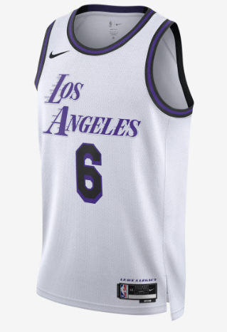 LeBron James Los Angeles Lakers City Edition Nike Dri-FIT NBA Swingman Jersey SZ 44