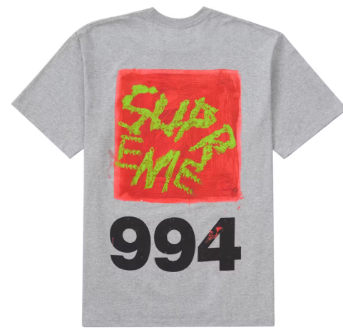 Supreme Paint Tee Heather Grey SZ XXL