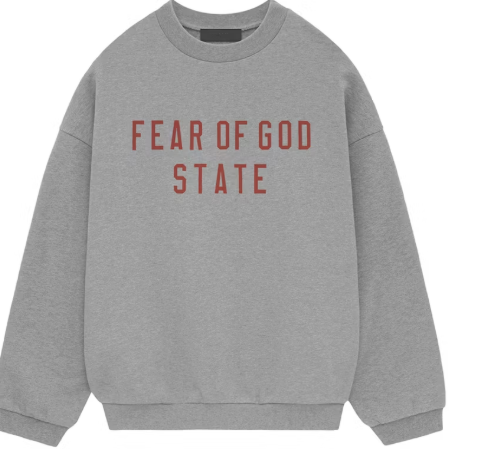 Fear of God Essentials Fleece II Crewneck Dark Heather SZ XL