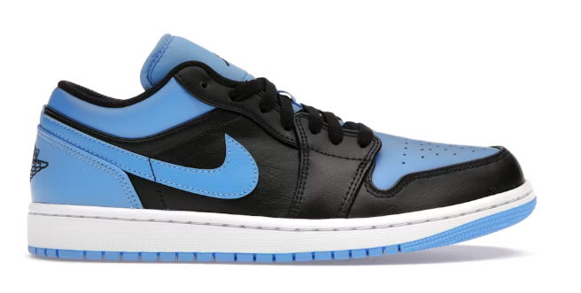 Jordan 1 Low Black University Blue SZ 10
