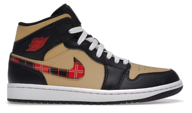 Air Jordan 1 Mid Tartan Swoosh SZ 9.5