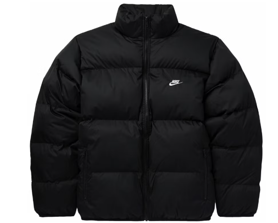 Nike Sportswear Club Puffer Jacket (Asia Sizing) Black/White SZ L