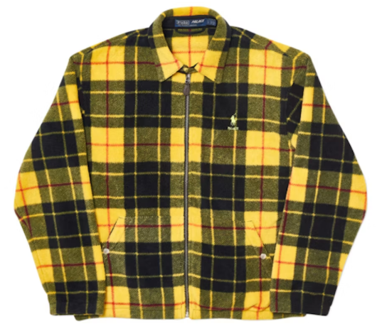 Palace Ralph Lauren Polar Fleece Harrington Yellow Plaid SZ M
