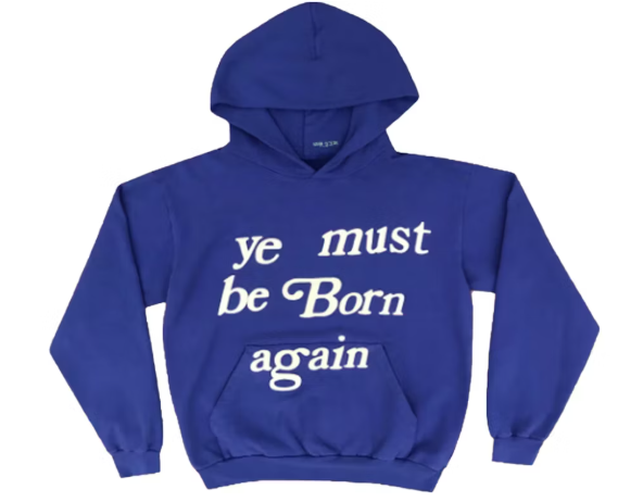 Cactus Plant Flea Market Born Again Hooded Sweatshirt Blue SZ SMALL