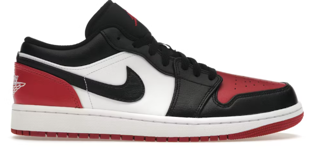 Jordan 1 Low Bred Toe 2.0 SZ 9.5 MISSING LID