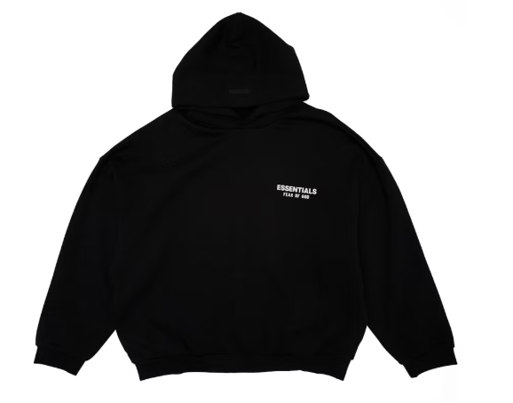 Fear of God Essentials Fleece Hoodie (FW24) Black SZ XL