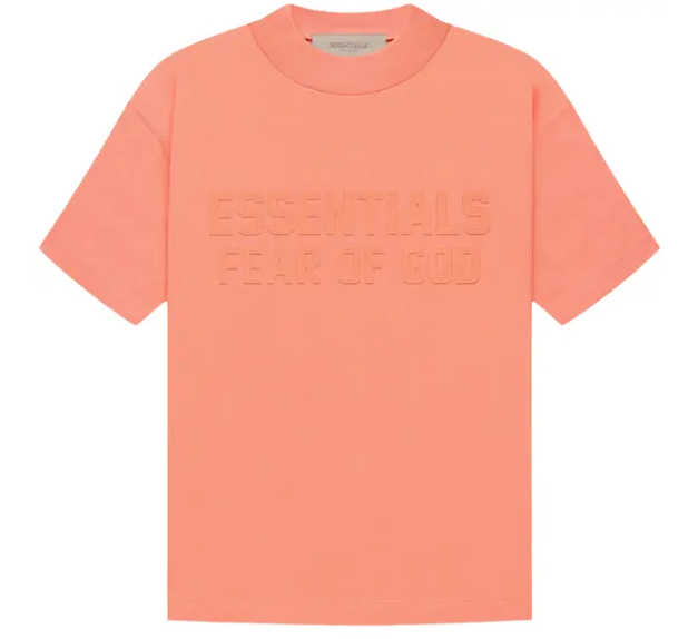 Fear of God Essentials Kids Short-Sleeve Tee 'CORAL' SZ 4/5