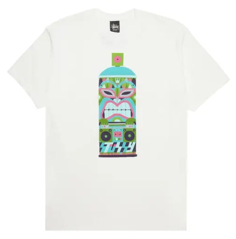 Stussy Hawaiian Spraycan Tee 'White' SZ M