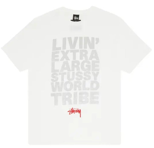 Stussy Livin' XL Block Tee 'White' SZ L