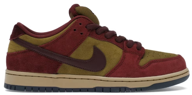 Nike SB Dunk Low Dark Team Red Olive Flak SZ 9.5 MISSING LID