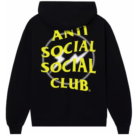 Anti Social Social Club Fragment Half Tone Hoodie Black/Yellow SZ LARGE