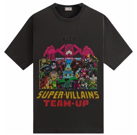 Kith x Marvel Team Up Vintage Tee Black SZ XL