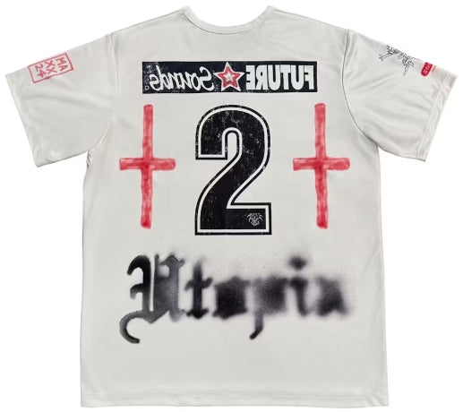 Travis Scott England Soccer Jersey White SZ XL STAIN
