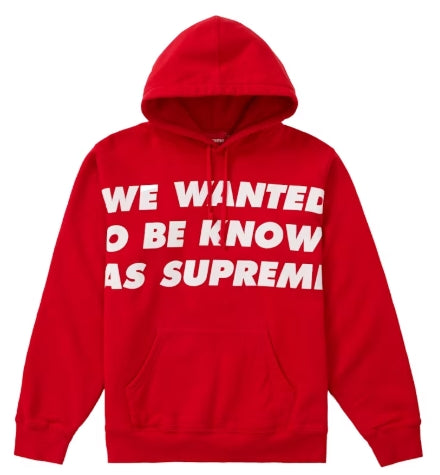 Supreme Known As Hooded Sweatshirt Red SZ XL