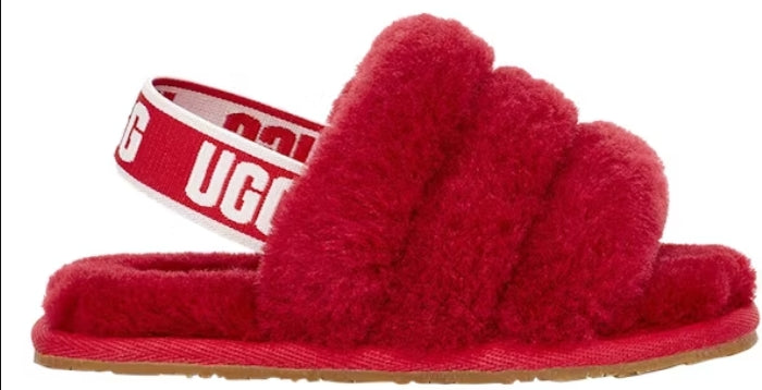 UGG Fluff Yeah Slide Ribbon Red (Toddler) SZ 7C