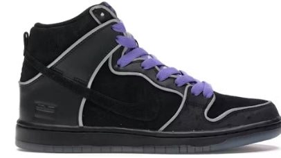 Nike SB Dunk High Black Purple Box SZ 10 USED