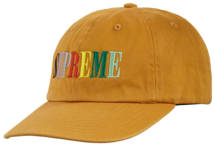 Supreme Multi Color Logo 6-Panel Mustard