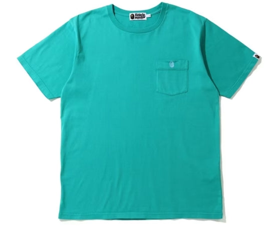 BAPE One Point Pocket Overdye Tee Sax SZ L