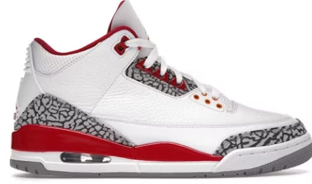 Jordan 3 Retro Cardinal Red SZ 8.5M (NO LID)