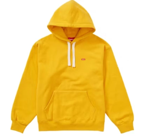 Supreme Small Box Drawcord Hooded Sweatshirt Bright Gold SZ SMALL USED