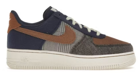 Nike Air Force 1 Low '07 PRM Tweed Midnight Navy Corduroy SZ 9.5M (NO LID)