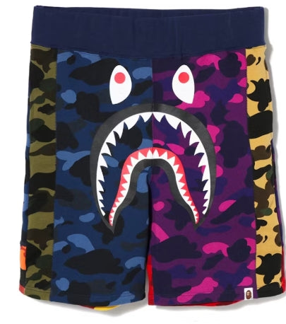 BAPE KIDS Mix Camo Shark Shorts Multi SZ S