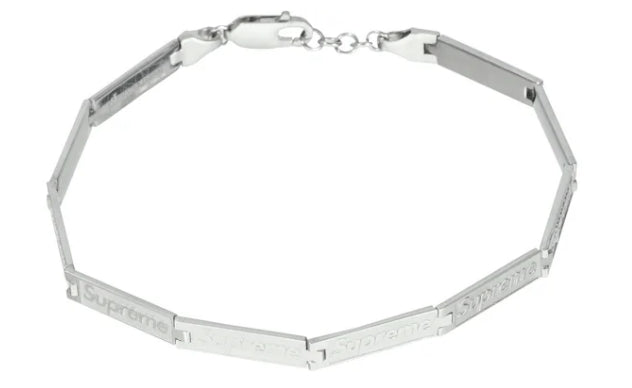 Supreme Jacob & Co Logo Link Bracelet Sterling Silver