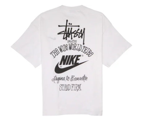 Nike x Stussy The Wide World Tribe T-Shirt White Sz Large